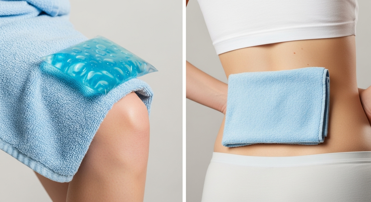 냉찜질과 온찜질의 차이점 시각화