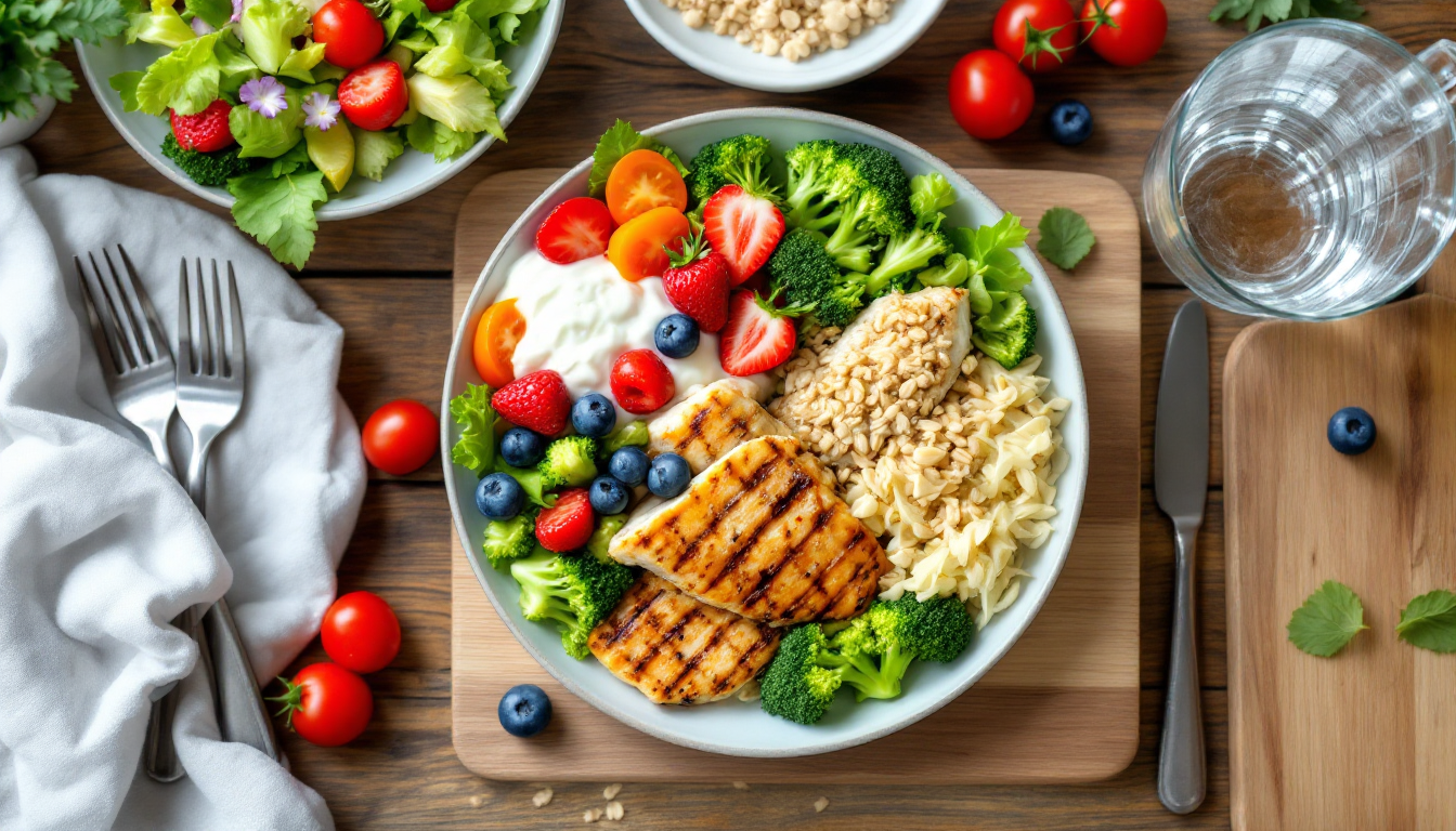 접시 채우기 방법을 적용한 건강한 다이어트 식단 예시와 하루 식단 구성 팁