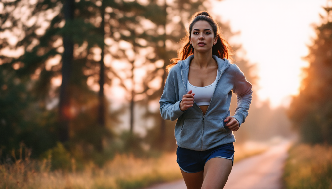 꾸준함과 올바른 재활 방법으로 안전하게 회복을 위해 자연 속에서 조깅하는 사람의 모습