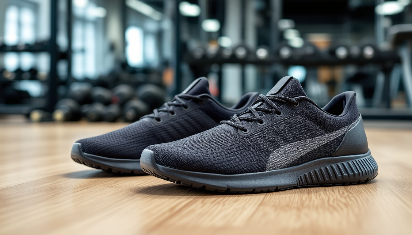 웨이트 트레이닝에 적합한 평평한 밑창의 트레이닝화 이미지