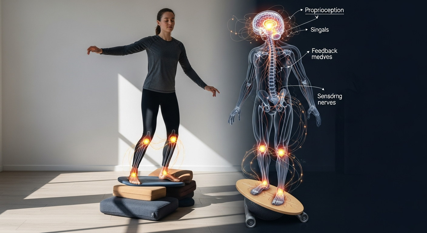고유수용감각을 체험하는 균형 감각 발달 운동 모습
